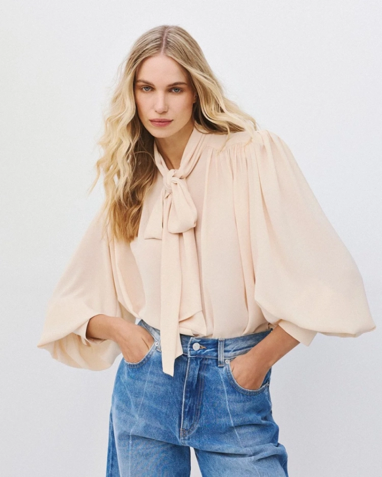 Womans shirt padded Beige