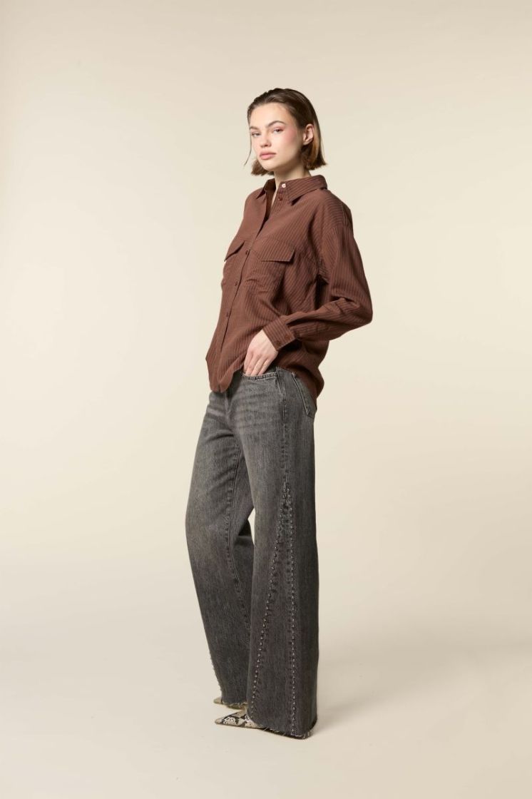 Jeans with studs Grey