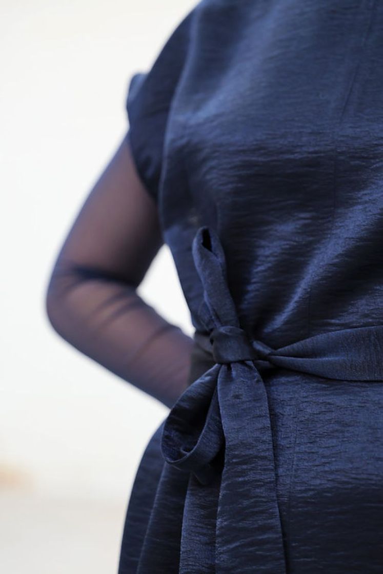 Dorothy Satin navy