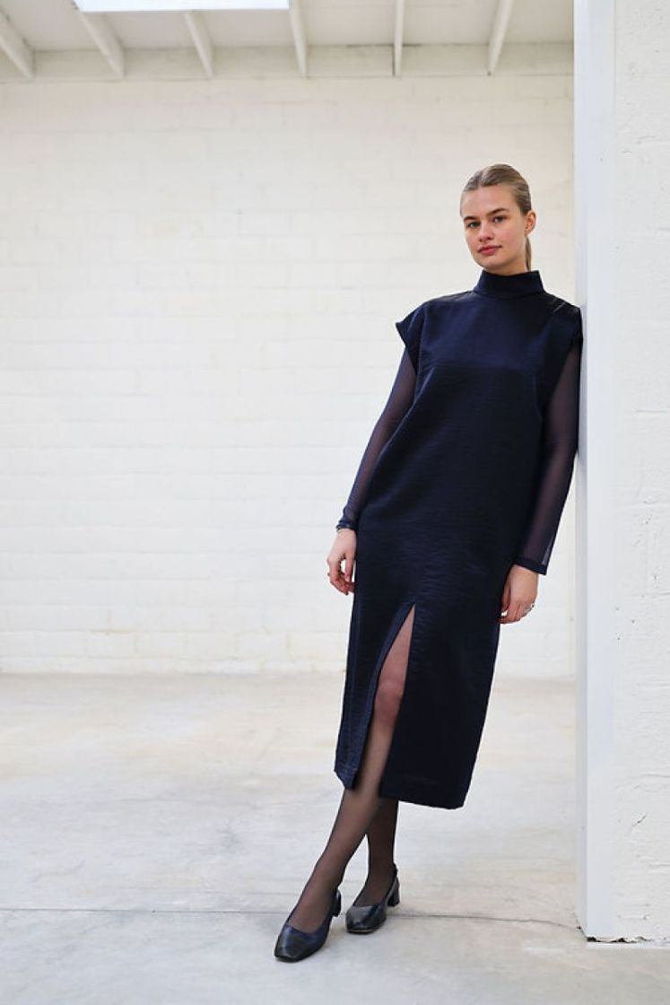 Dorothy Satin navy