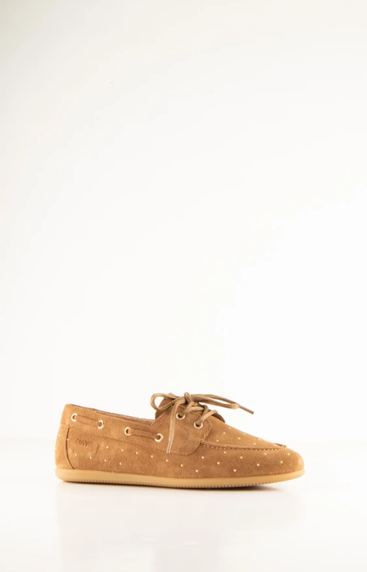 Latty small studs Cognac