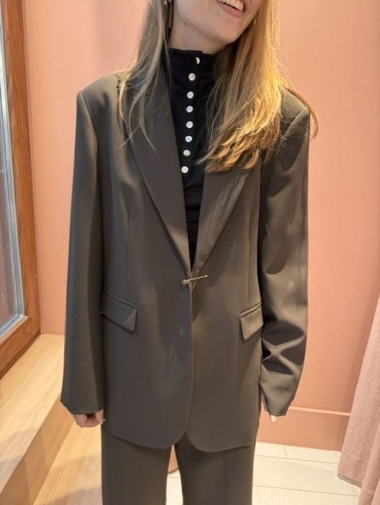 SHELIE MILEY BLAZER BROWN