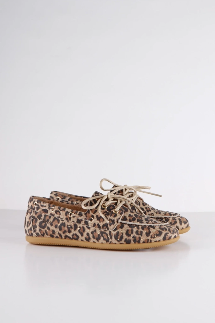 Latty leopard studs Cognac