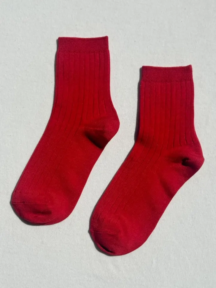 Her socks Classic red